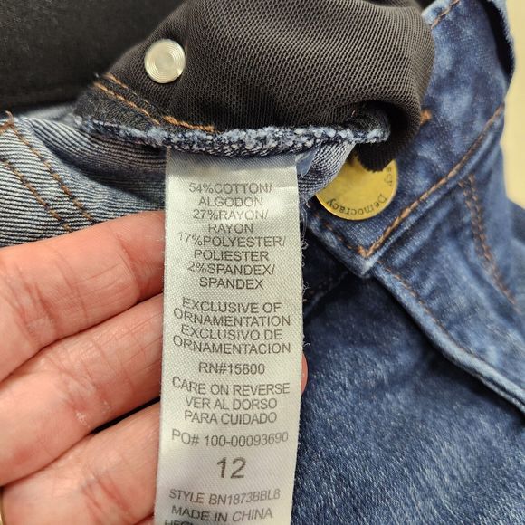 Democracy Womens Ab Technology Mid Rise Ankle Jeans Size 12 Dark Wash - Picture 2 of 7
